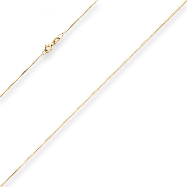 0.7mm Veneziakette aus 375 Gelbgold 36cm