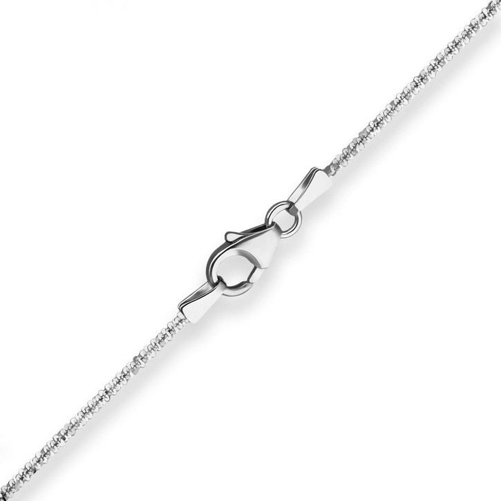 1.4mm Armband Criss-cross-Kette aus 585 Weißgold 18cm