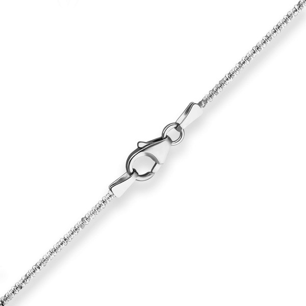 1.4mm Armband Criss-cross-Kette aus 585 Weißgold 18cm
