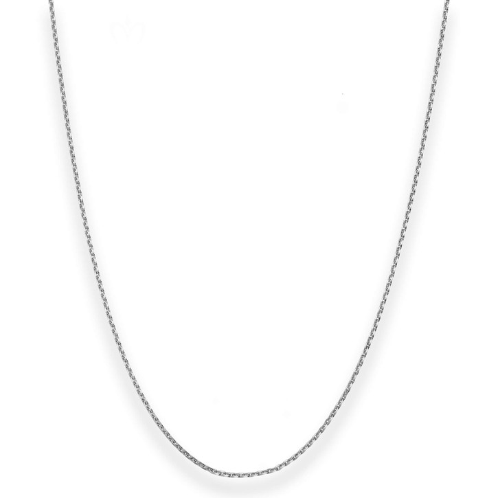 1.3mm Ankerkette diamantiert aus 925 Silber rhodiniert 45cm
