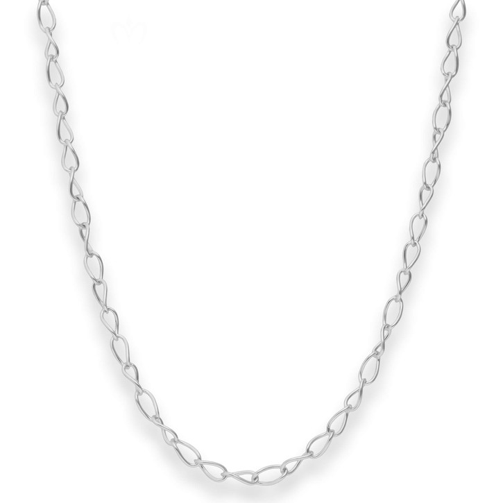 3.9mm Ankerkette weit aus 925 Silber 45cm