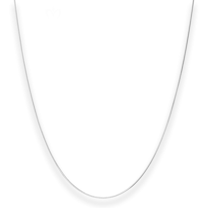 0.8mm Schlangenkette diamantiert aus 925 Silber 45cm