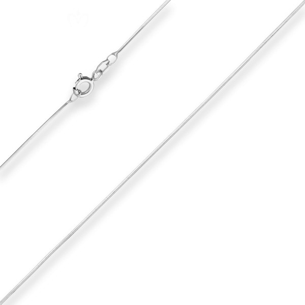 0.8mm Schlangenkette diamantiert aus 925 Silber 45cm