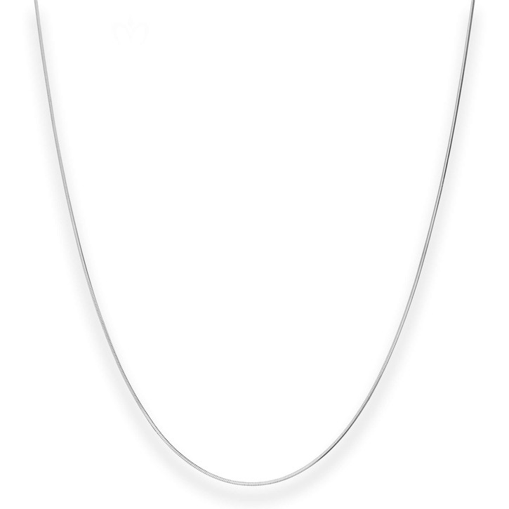 0.8mm Schlangenkette diamantiert aus 925 Silber rhodiniert 40cm