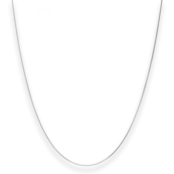 0.8mm Schlangenkette diamantiert aus 925 Silber rhodiniert 40cm