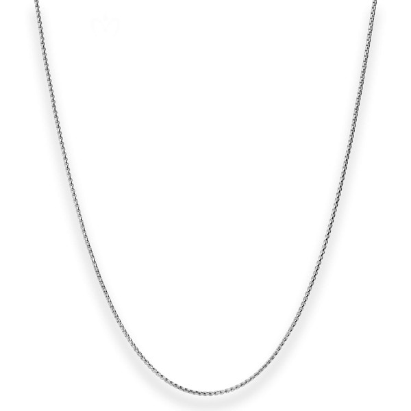 1.2mm Veneziakette rund aus 925 Silber rhodiniert 55cm