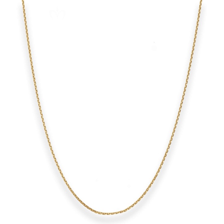 1.3mm Ankerkette diamantiert 333 Gelbgold 45cm mit Zwischenöse