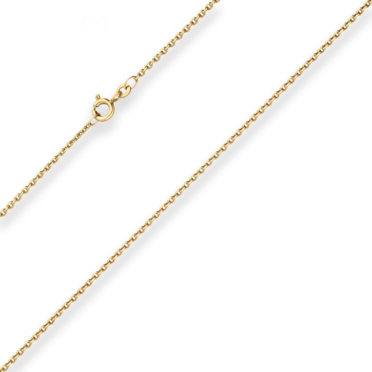 1.7mm Ankerkette diamantiert aus 333 Gelbgold 42cm