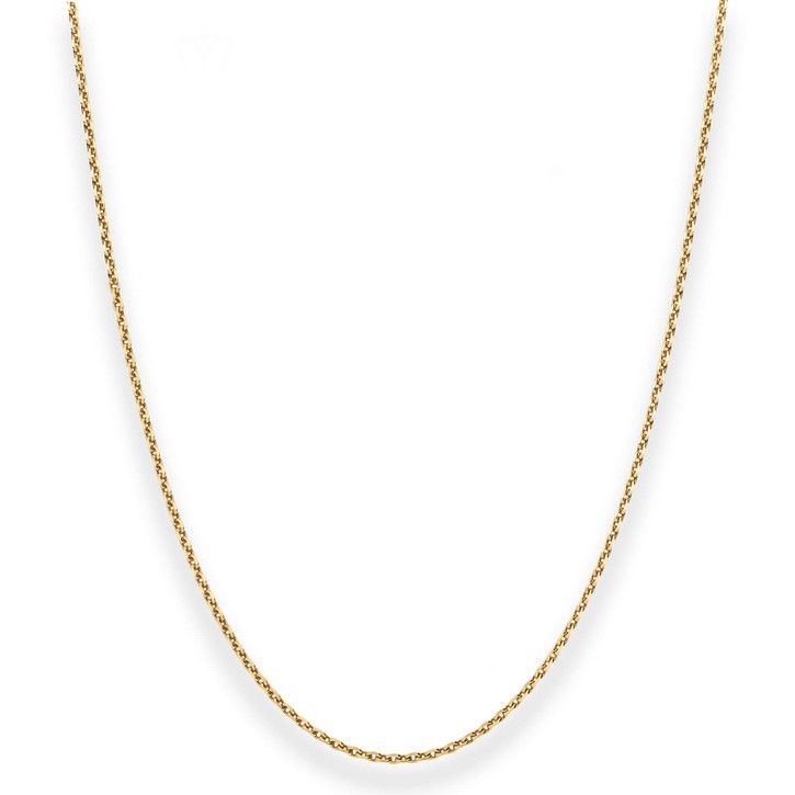 1.7mm Ankerkette diamantiert aus 333 Gelbgold 42cm