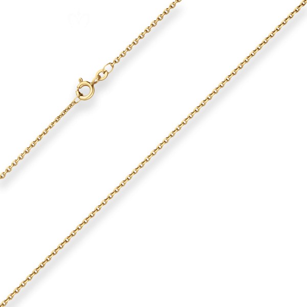 1.7mm Ankerkette diamantiert aus 333 Gelbgold 42cm