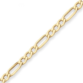 5,1mm Armband Figarokette Goldarmband Armschmuck aus 333 Gold Gelbgold 21cm
