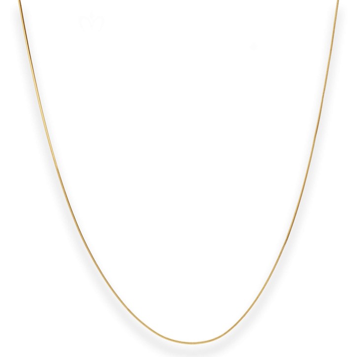 0.7mm Schlangenkette diamantiert aus 333 Gelbgold 42cm