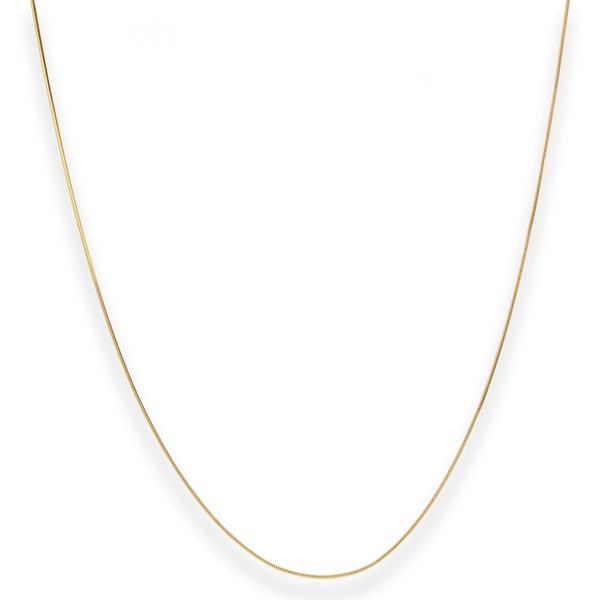 0.7mm Schlangenkette diamantiert aus 333 Gelbgold 42cm