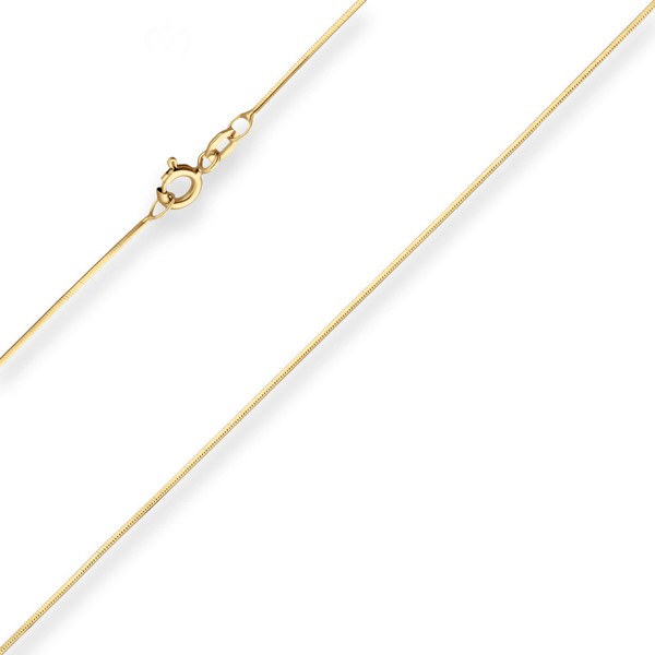 0.8mm Schlangenkette diamantiert aus 333 Gelbgold 50cm