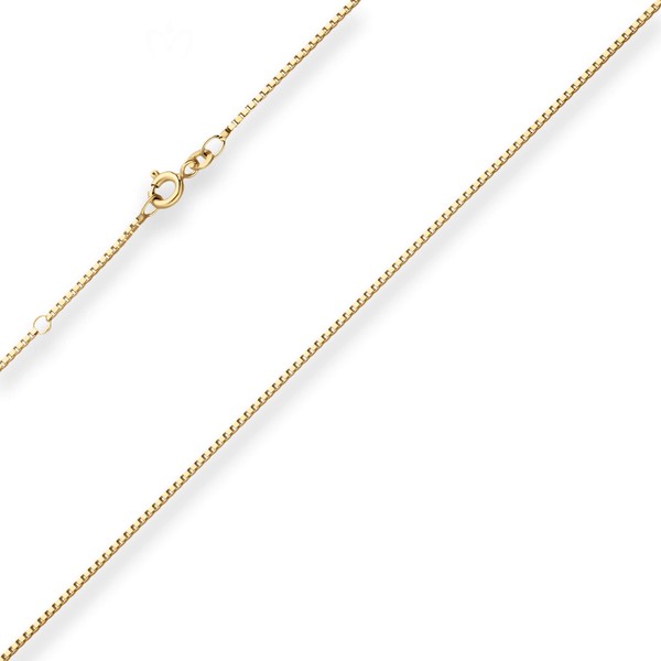 1.2mm Veneziakette aus 333 Gelbgold 42cm mit Zwischenöse