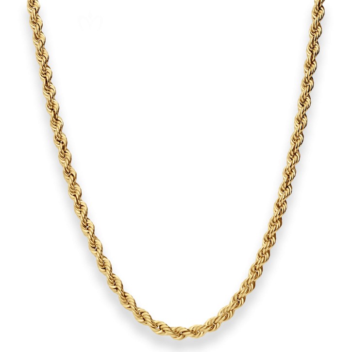 4mm Kordelkette hohl aus 333 Gelbgold 45cm