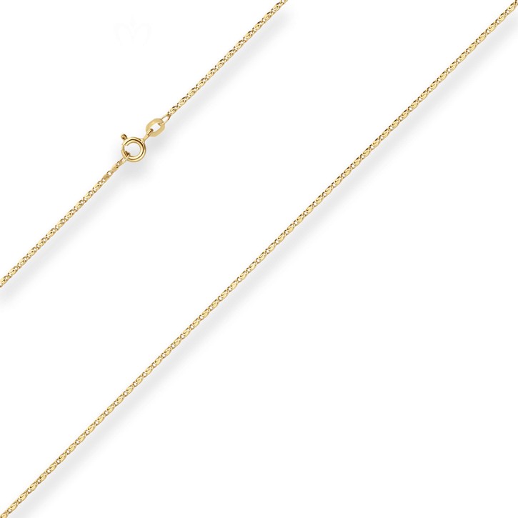 1.3mm S-Panzerkette aus 333 Gelbgold 38cm
