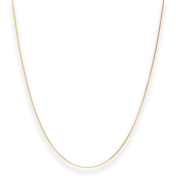 0.8mm Schlangenkette diamantiert aus 375 Gelbgold 50cm