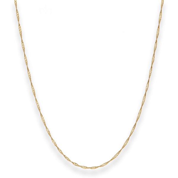 1.4mm Singapurkette aus 375 Gelbgold 45cm