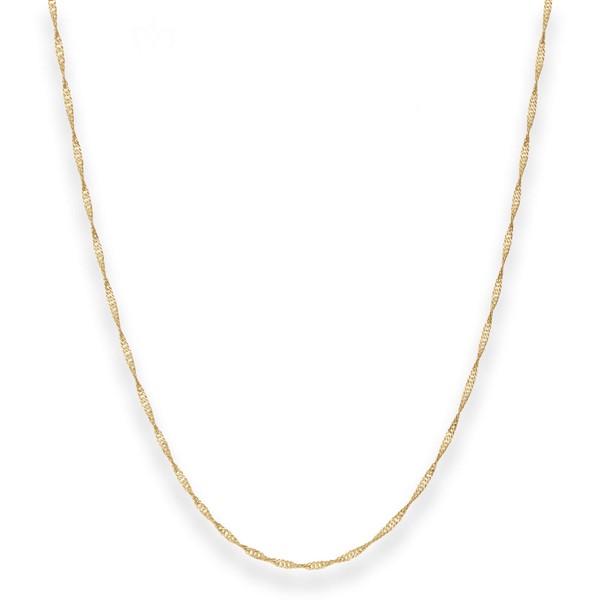 1.4mm Singapurkette aus 375 Gelbgold 50cm