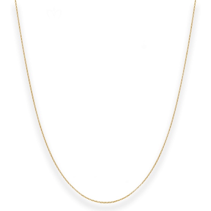 1.1mm Rund-Ankerkette aus 585 Gelbgold 36cm mit Zwischenöse