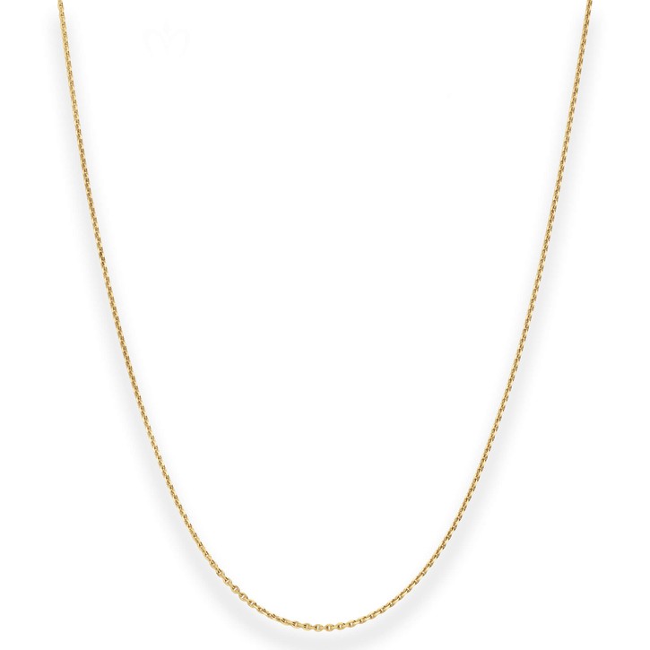 1.1mm Ankerkette diamantiert 585 Gelbgold 42cm mit Zwischenöse