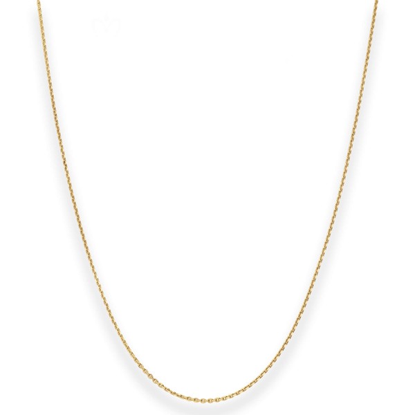 1.1mm Ankerkette diamantiert 585 Gelbgold 42cm mit Zwischenöse