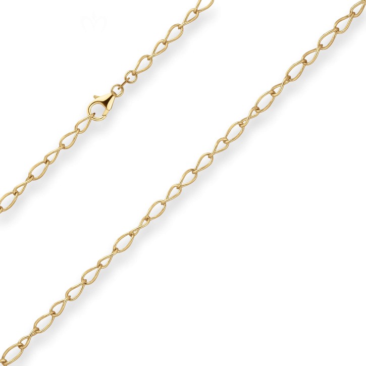 3.9mm Ankerkette weit aus 585 Gelbgold 45cm