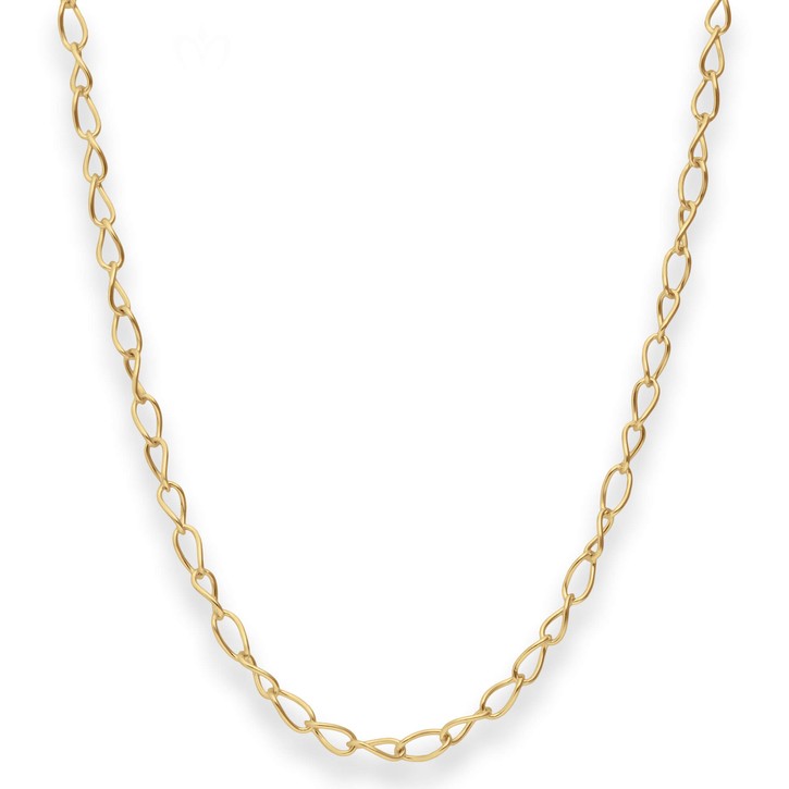 3.9mm Ankerkette weit aus 585 Gelbgold 45cm