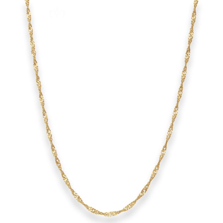 2.4mm Singapurkette aus 585 Gelbgold 50cm