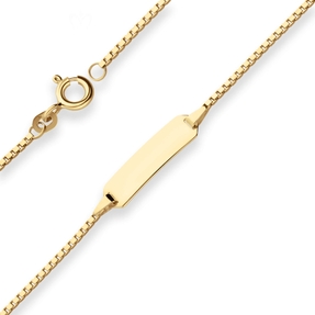 1,2mm Id-Armband Veneziakette Goldarmband Armschmuck aus 585 Gold Gelbgold 14cm