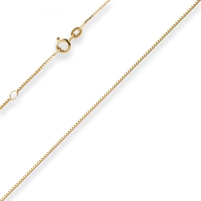 0,8mm Veneziakette Collier Halskette aus 585 Gold Gelbgold 38cm mit Zwischenöse