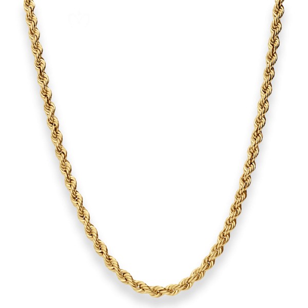 4mm Kordelkette hohl aus 585 Gelbgold 45cm