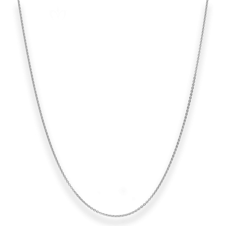 1.2mm Ankerkette flach aus 333 Weißgold 42cm