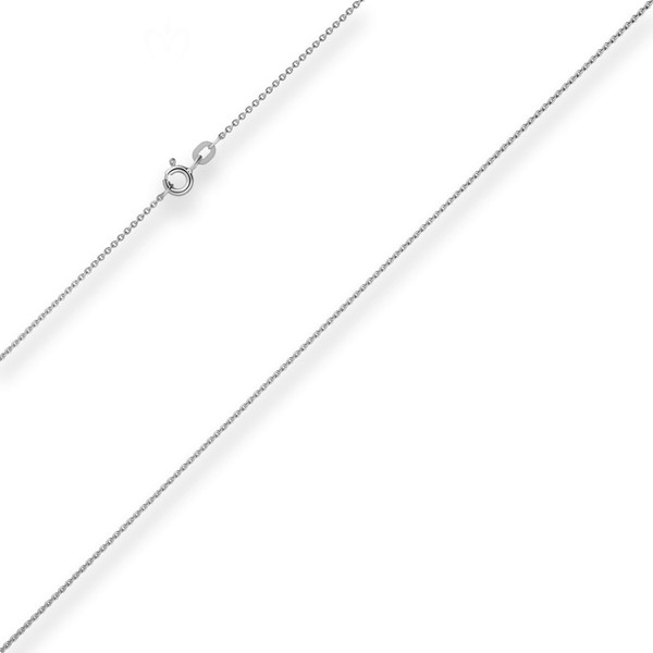 1.2mm Ankerkette flach aus 333 Weißgold 42cm