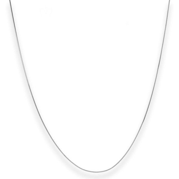 0.7mm Schlangenkette diamantiert aus 375 Weißgold 45cm