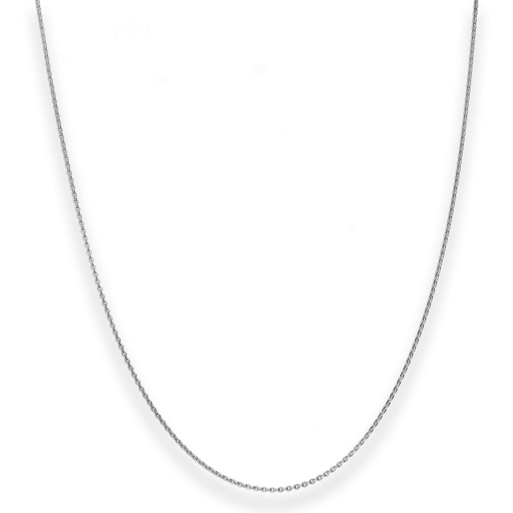 1.2mm Ankerkette flach aus 585 Weißgold 50cm