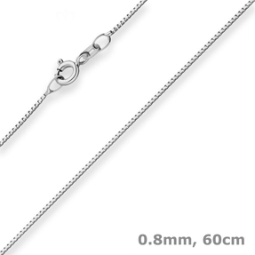 0,8mm Veneziakette Goldkette Collier Halskette aus 585 Gold Weißgold 60cm 0,8mm Veneziakette Goldkette Collier Halskette aus 585 Gold Weißgold 60cm