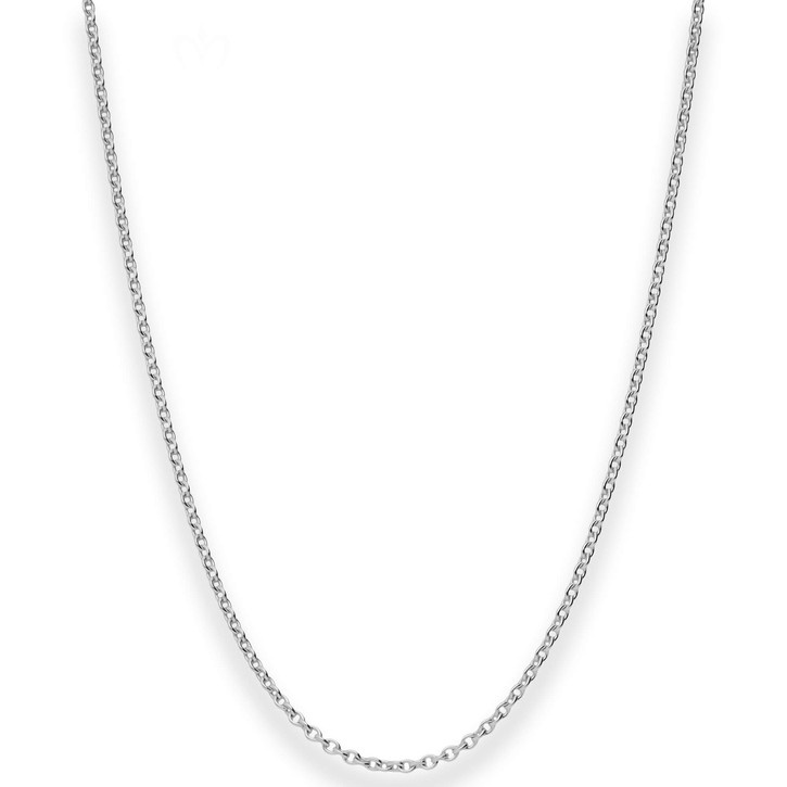 1.5mm Rund-Ankerkette aus 333 Weißgold 45cm