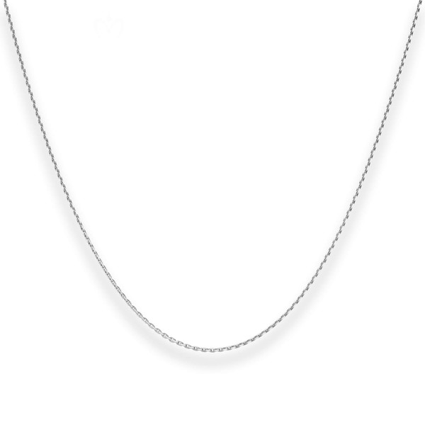 1mm Ankerkette diamantiert aus 333 Weißgold 40cm
