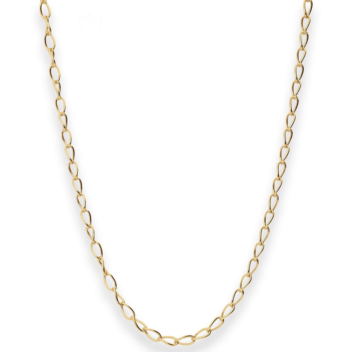 2.4mm Ankerkette weit aus 375 Gelbgold 42cm