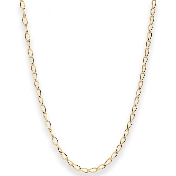 2.4mm Ankerkette weit aus 375 Gelbgold 45cm