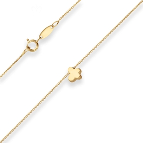 Fantasiekette Kette Collier Schmetterling Halskette aus 585 Gold Gelbgold 42cm