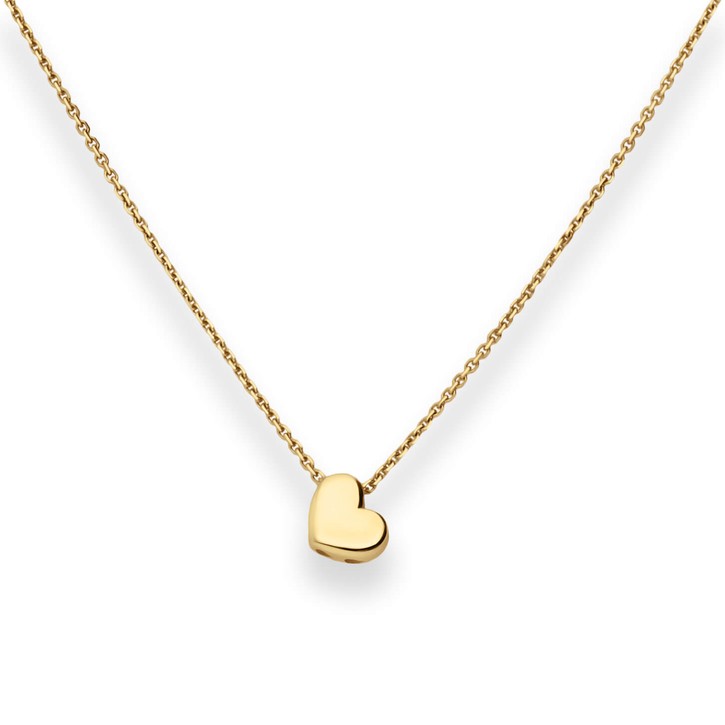 0.8mm Fantasiekette Herz aus 585 Gelbgold 42cm