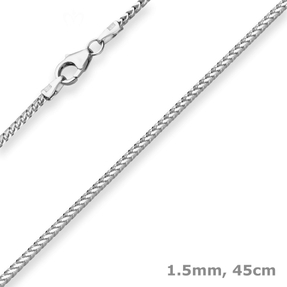 1,5mm Bingokette Goldkette Collier Halskette aus 585 Gold Weißgold 45cm 1,5mm Bingokette Goldkette Collier Halskette aus 585 Gold Weißgold 45cm