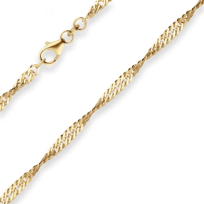 2,9mm Armband Singapurkette Goldarmband Armschmuck aus 333 Gold Gelbgold 19cm