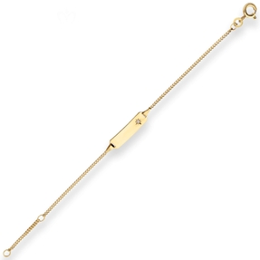 1,4mm Id-Armband Panzerkette Stern Armschmuck aus 585 Gold Gelbgold 14cm
