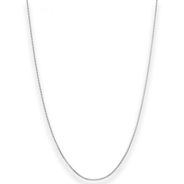 0.7mm Veneziakette aus 375 Weißgold 50cm
