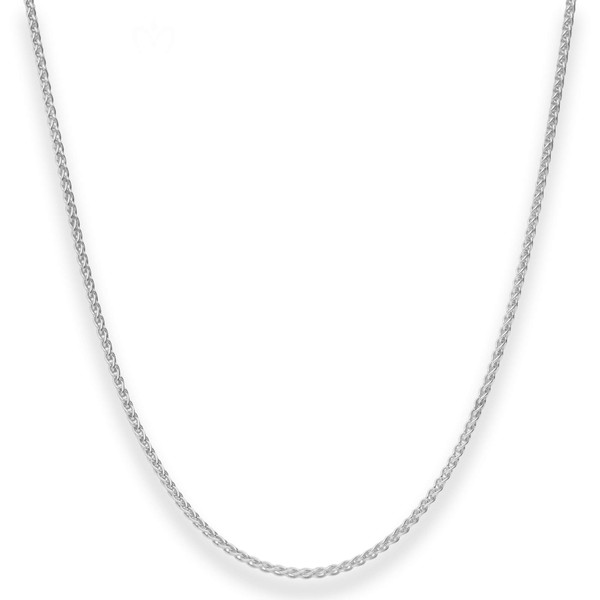 1.7mm Zopfkette aus 925 Silber 45cm