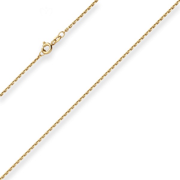 1.7mm Ankerkette diamantiert aus 333 Gelbgold 40cm